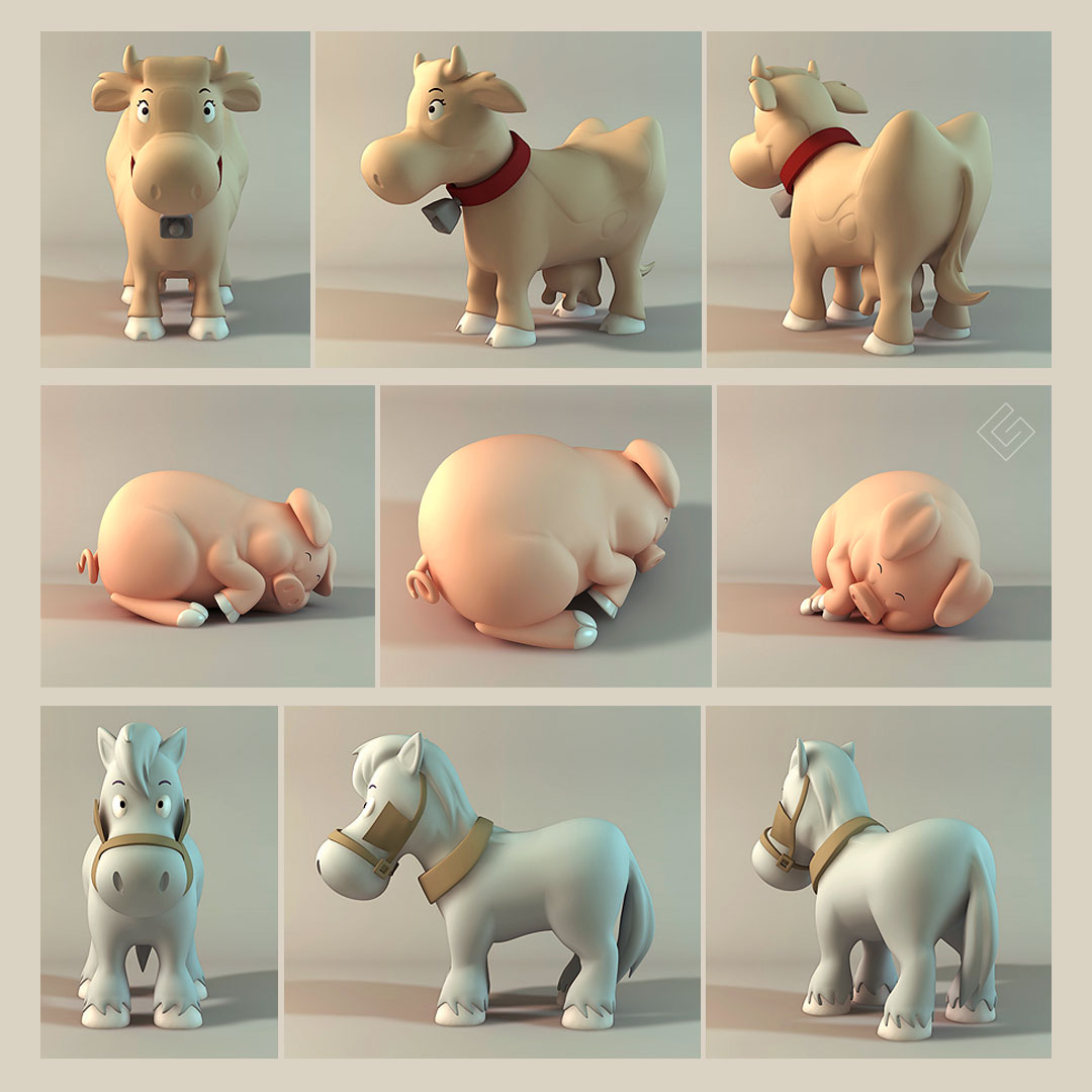 animals 3d models
